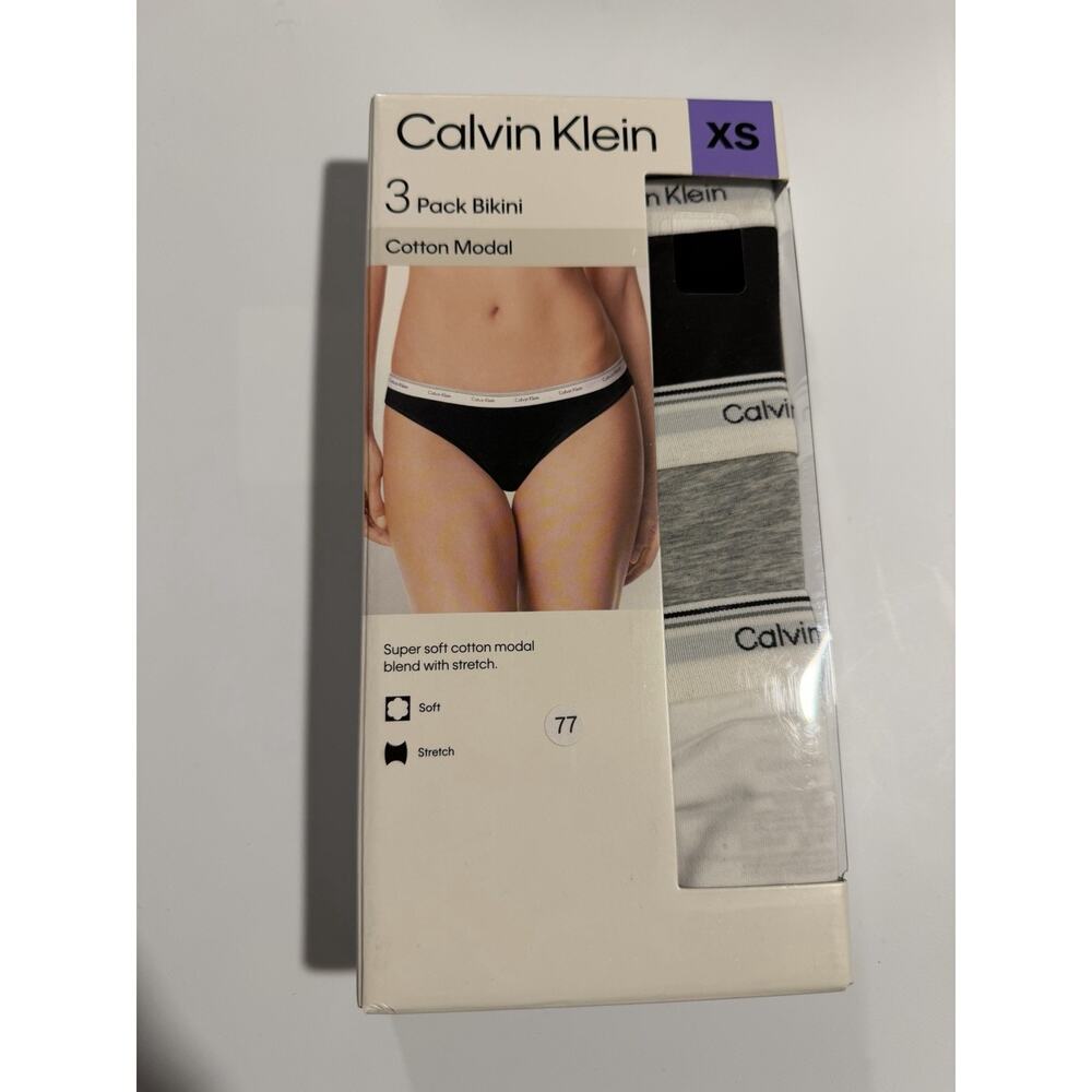 Calvin Klein Underwear Women’s XS Bikini 3 Pack Cotton New